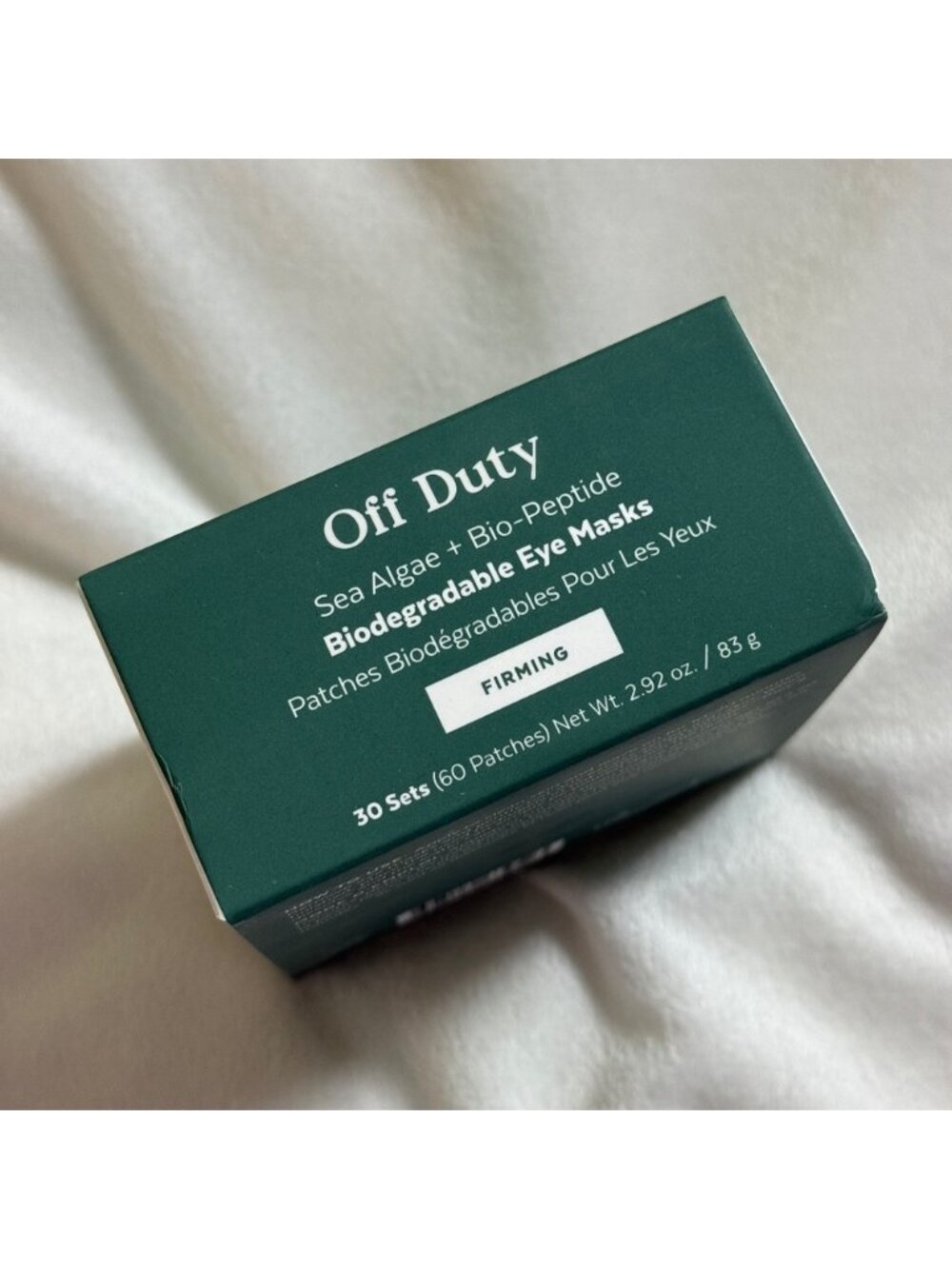 Three Ships OffDuty Sea Algae + Bio-Peptide Smoothing Biodegradable Eye Masks